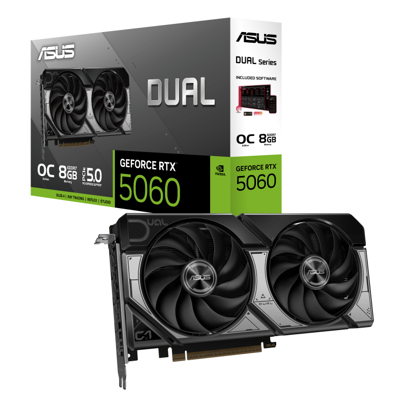 ASUS Dual GeForce RTX™ 5060 8GB GDDR7 OC Edition Graphics Card