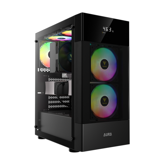 Gamdias Aura GC5 DIGITAL DISPLAY ATX Mid Tower Computer Case