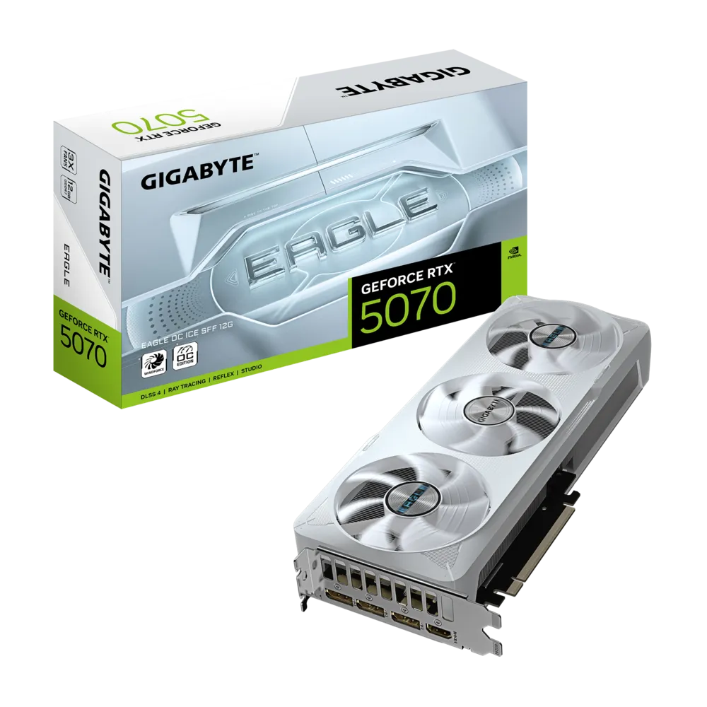 GIGABYTE Eagle OC ICE GeForce RTX 5070 SFF 12GB GDDR7 Gaming Graphics Card