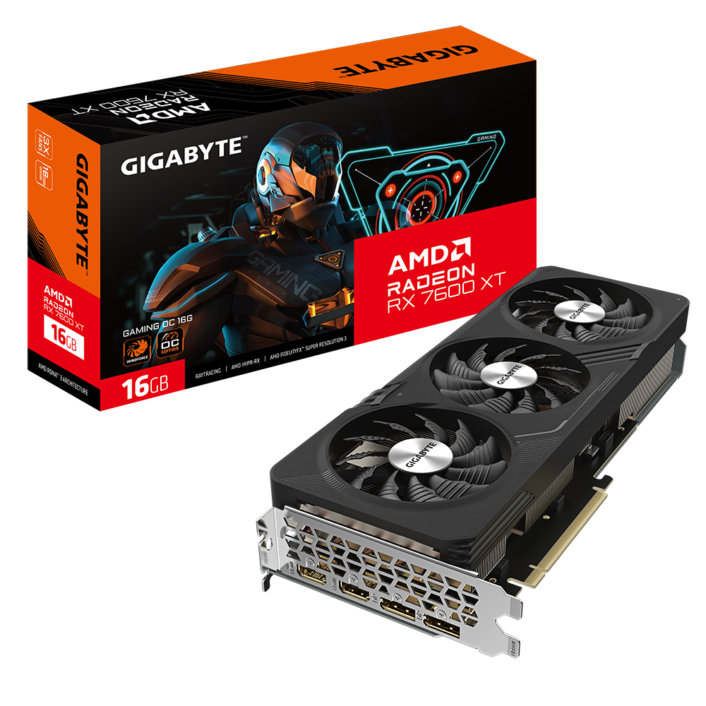 GIGABYTE Radeon RX 7600 XT Gaming OC 16GB GDDR6 Gaming Graphics Card