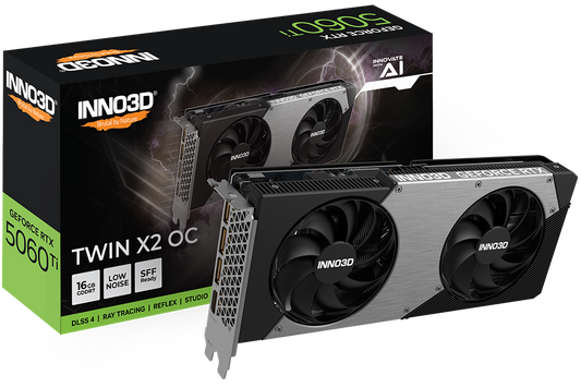 Inno3D GeForce RTX 5060 Ti Twin X2 OC 16GB GDDR7 Graphics Card