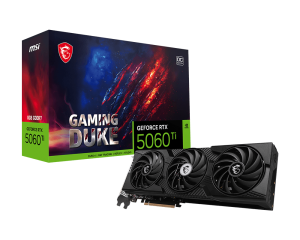 MSI GAMING DUKE GeForce RTX 5060 Ti 8GB GDDR7 Graphics Card