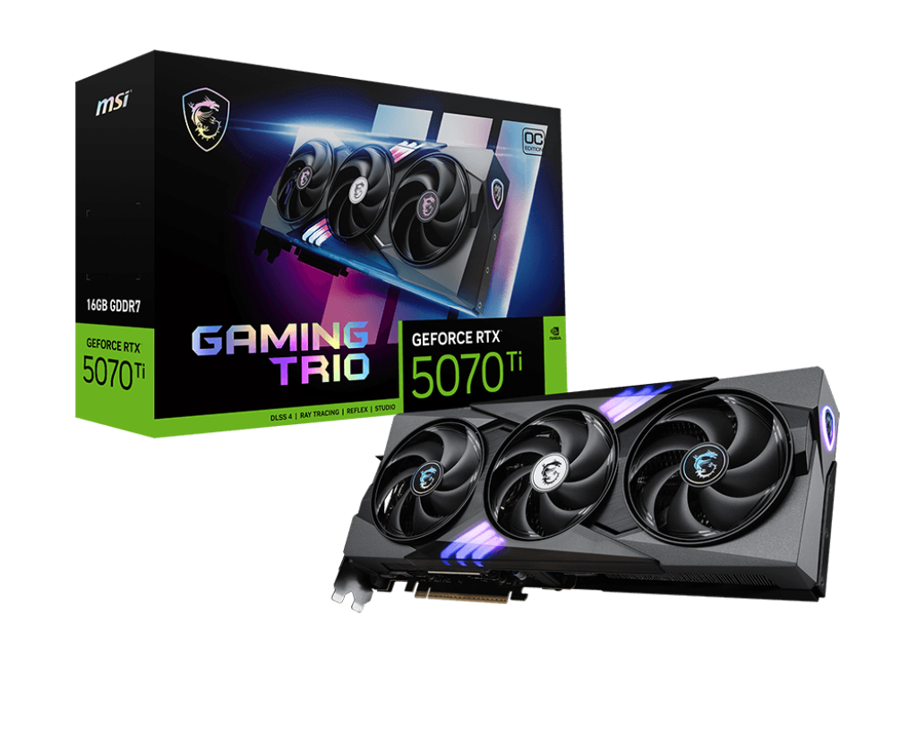 MSI GAMING TRIO GeForce RTX 5070 Ti 16GB GDDR7 Graphics Card