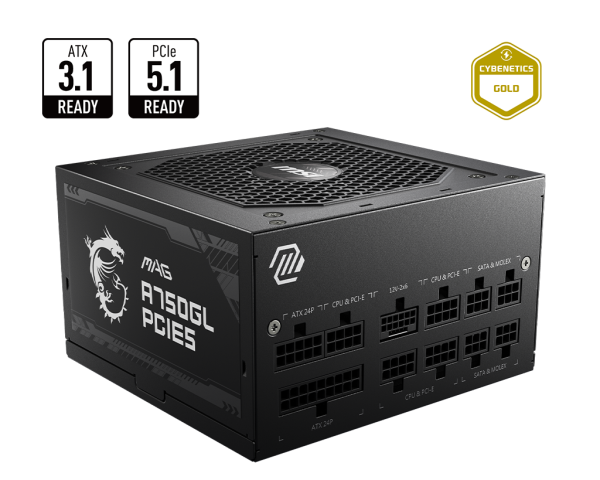 MSI MAG A750GL PCIE5 750W Gold PSU