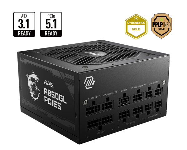 MSI MAG A850GL PCIE5 850W Gold PSU