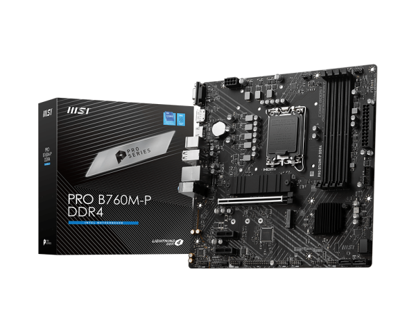MSI PRO B760M-P DDR4 Intel B760(13th and 12th Gen) LGA 1700 mATX DDR4 Motherboard