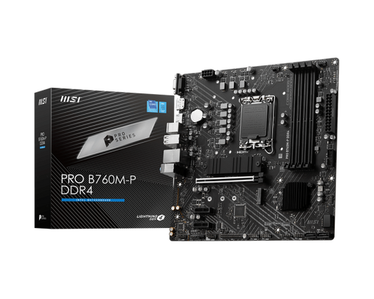 MSI PRO B760M-P DDR4 Intel B760(13th and 12th Gen) LGA 1700 mATX DDR4 Motherboard
