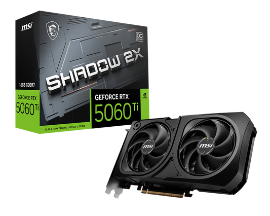 MSI SHADOW 2X GeForce RTX 5060 Ti 16GB GDDR7 Graphics Card