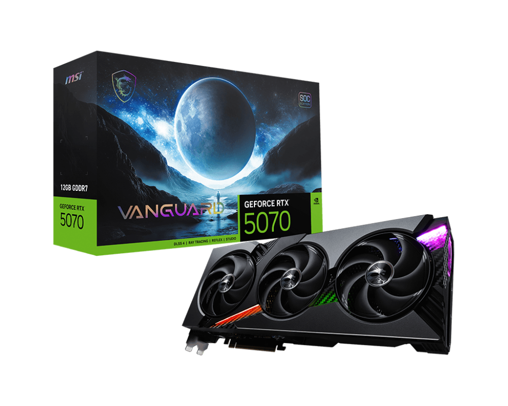 MSI VANGUARD GeForce RTX 5070 SOC Edition 12GB GDDR7 Graphics Card