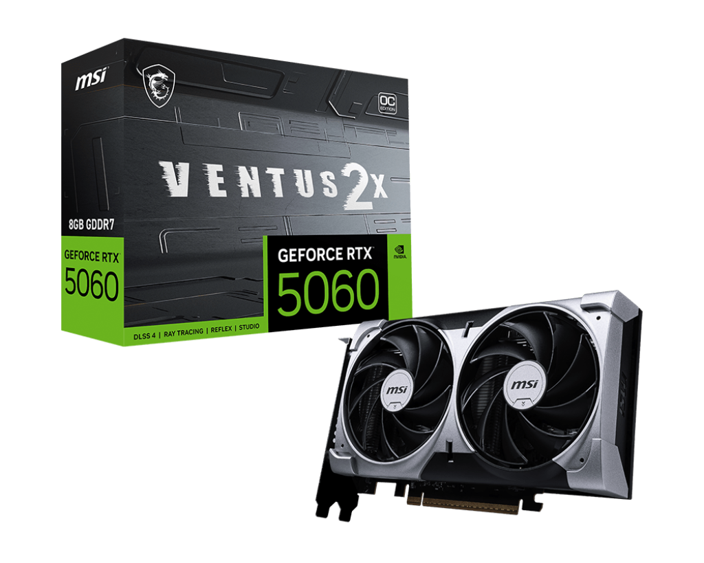 MSI Ventus 2X GeForce RTX 5060 8GB GDDR7 Graphics Card