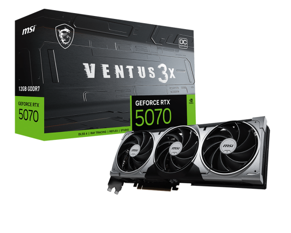 MSI Ventus 3X GeForce RTX 5070 12GB GDDR7 Graphics Card