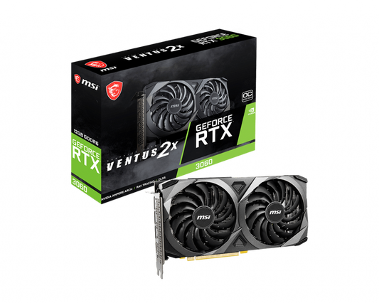 MSI Ventus 2X GeForce RTX 3060 12GB GDDR6 PCI Express 4.0 Graphics Card