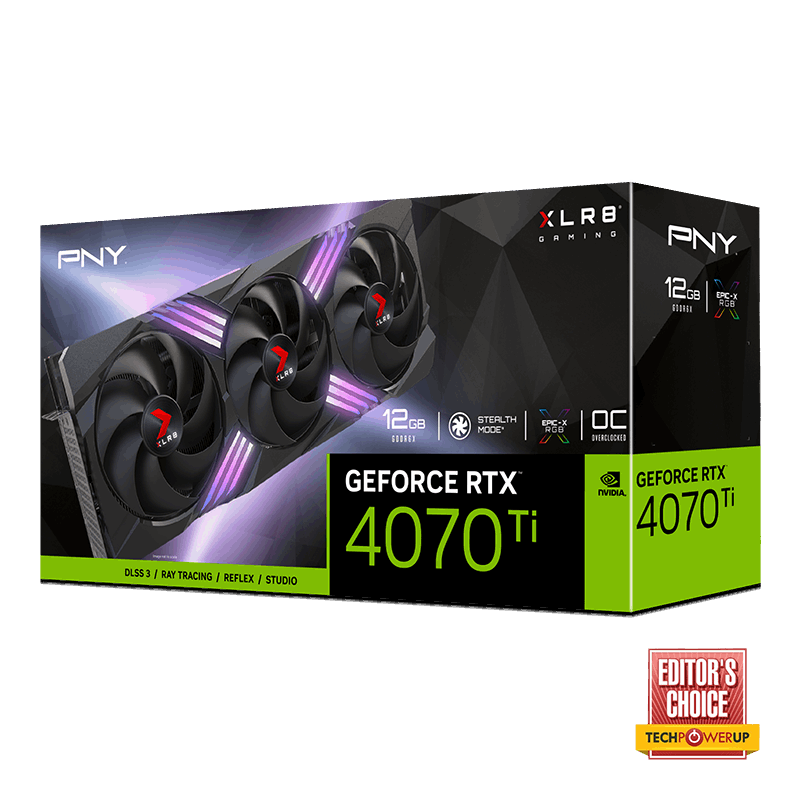 PNY GeForce RTX 4070 Ti 12GB XLR8 Gaming VERTO EPIC-X RGB Graphics Card