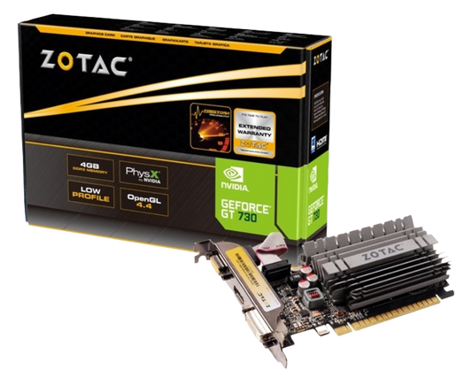 ZOTAC GeForce GT 730 4GB DDR3 PCI Express 2.0 Zone Edition Graphics Card