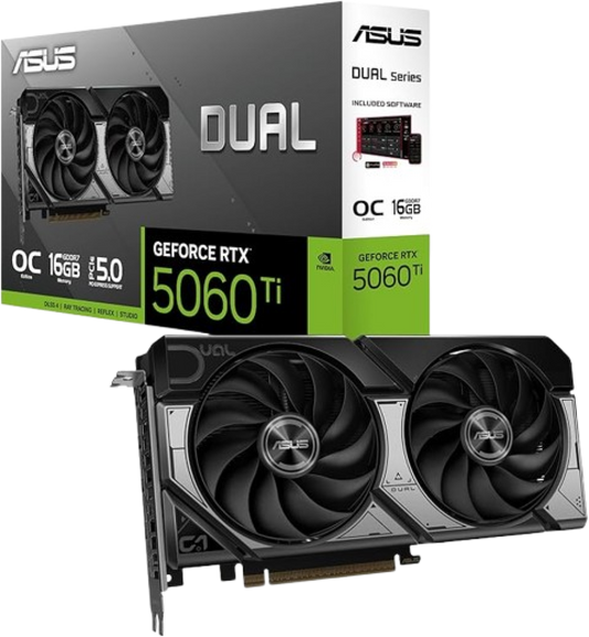 ASUS Dual GeForce RTX™ 5060 Ti 16GB GDDR7 OC Edition Graphics Card