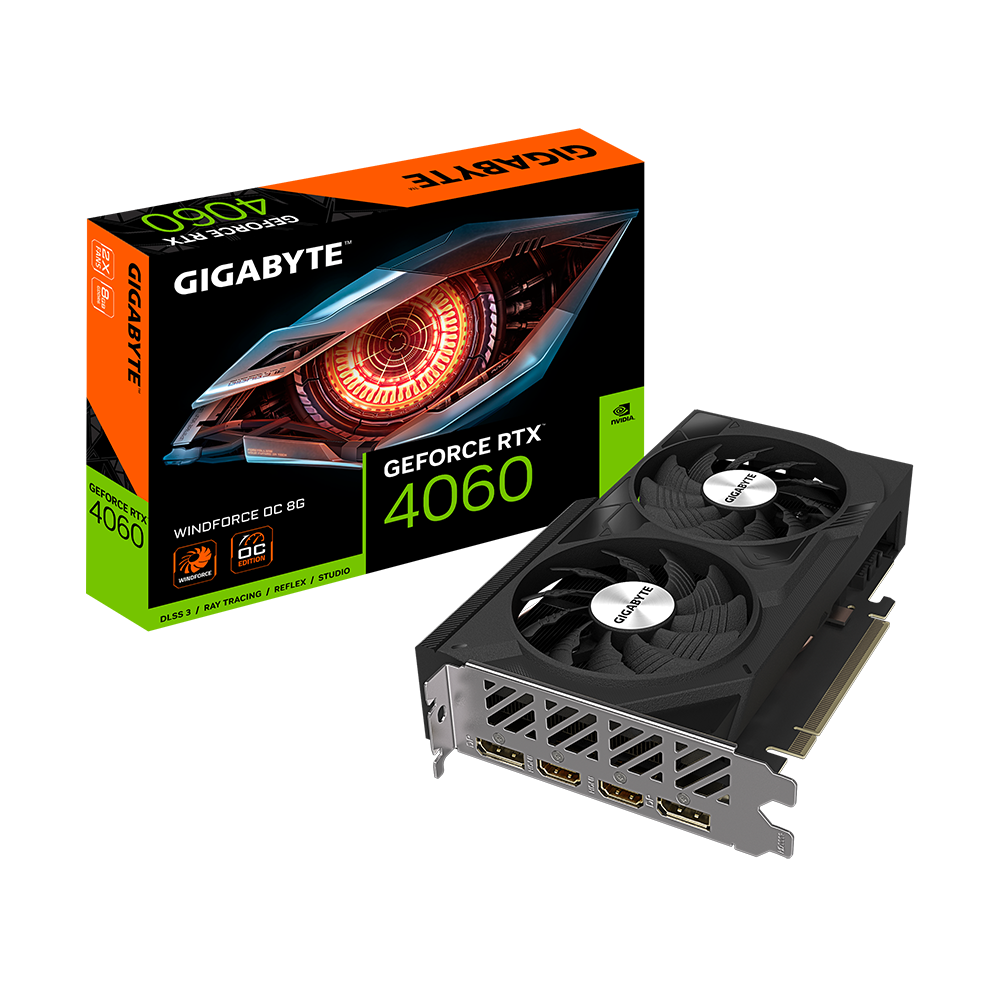 GIGABYTE GeForce RTX 4060 WINDFORCE OC 8G Graphics Card