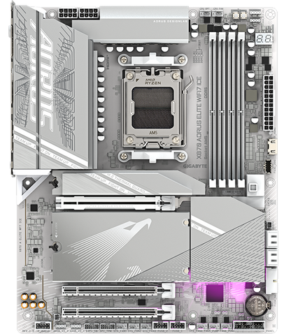 AORUS X870 ELITE WIFI7 ICE AMD AM5 ATX DDR5 Motherboard