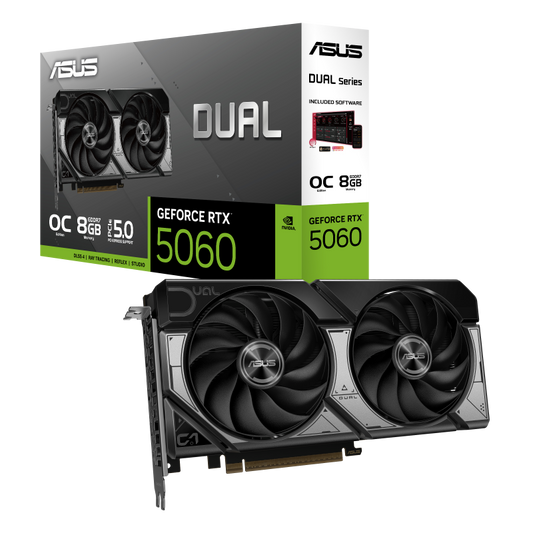ASUS Dual GeForce RTX™ 5060 8GB GDDR7 OC Edition Graphics Card