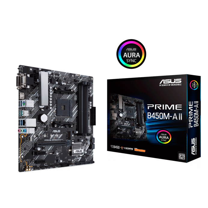 ASUS PRIME B450M-A II AMD AM4 RYZEN Micro-ATX Gaming Motherboard