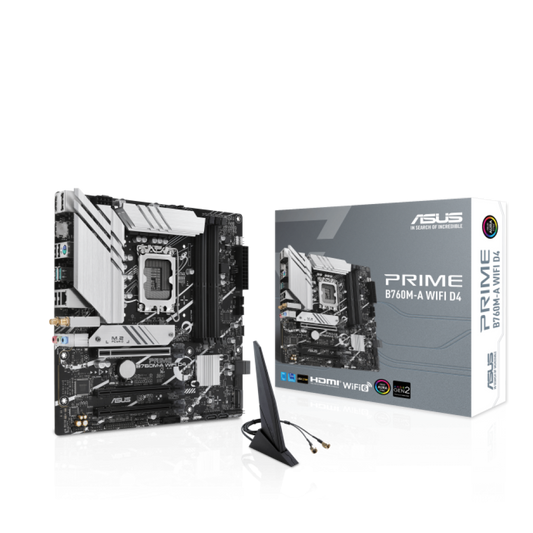 ASUS Prime B760M-A WIFI D4 Intel B760(13th and 12th Gen) LGA 1700 mATX DDR4 Motherboard