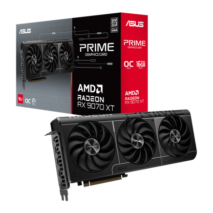 ASUS PRIME Radeon RX 9070 XT OC 16GB GDDR6 Gaming Graphics Card