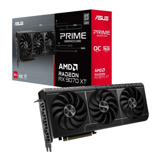 ASUS PRIME Radeon RX 9070 XT OC 16GB GDDR6 Gaming Graphics Card
