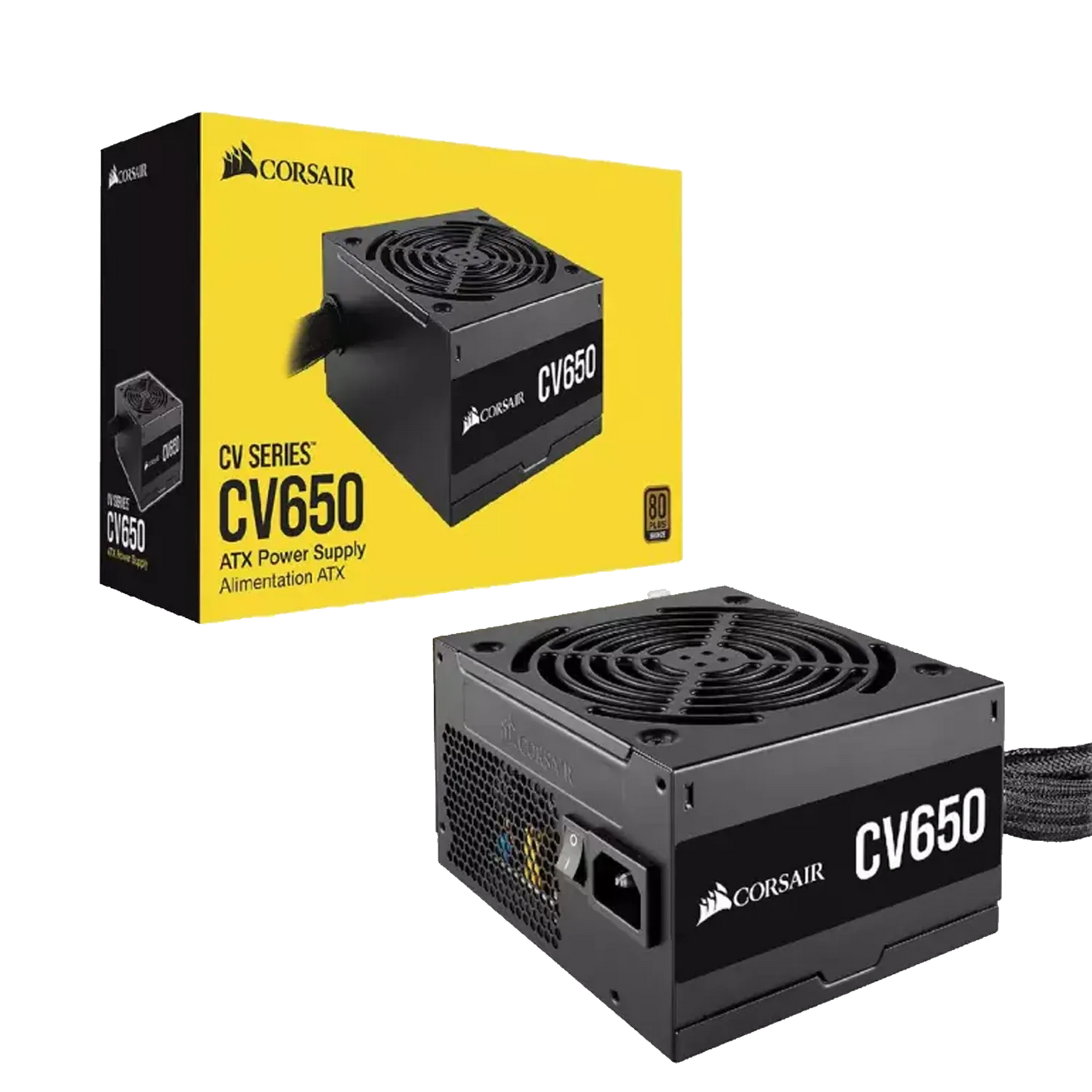 CORSAIR CV650 80 PLUS BRONZE Certified Non-Modular Power Supply