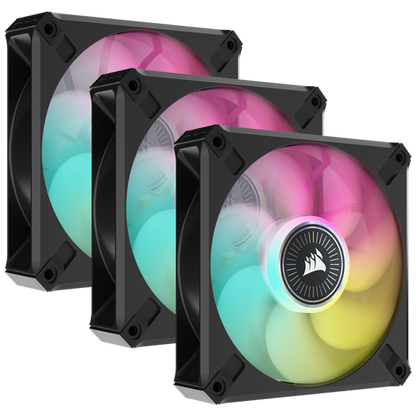 CORSAIR iCUE ML120 RGB ELITE Premium 120mm PWM Magnetic Levitation Fan (3 Pack)