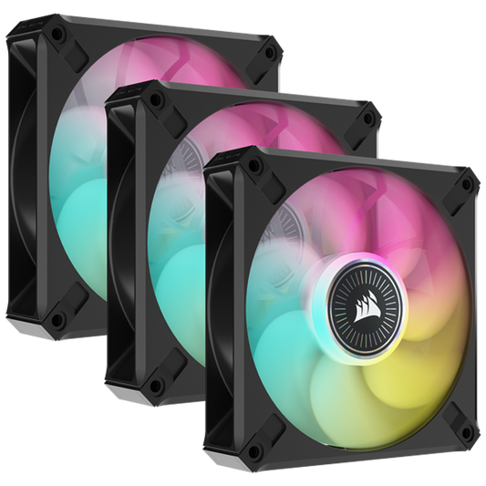 CORSAIR iCUE ML120 RGB ELITE Premium 120mm PWM Magnetic Levitation Fan (3 Pack)