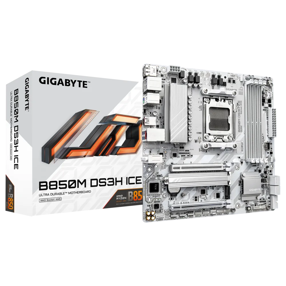 GIGABYTE B850M DS3H ICE AMD AM5 Micro-ATX Motherboard