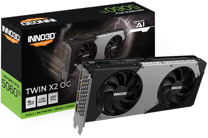 Inno3D GeForce RTX 5060 Ti Twin X2 OC 16GB GDDR7 Graphics Card