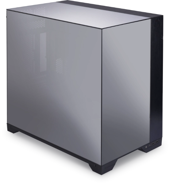 LIAN LI O11 VISION CHROME ATX Mid Tower Dual Chamber Computer Case