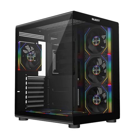 MAJESTY BARQ ARGB ATX Dual Chamber Computer Case
