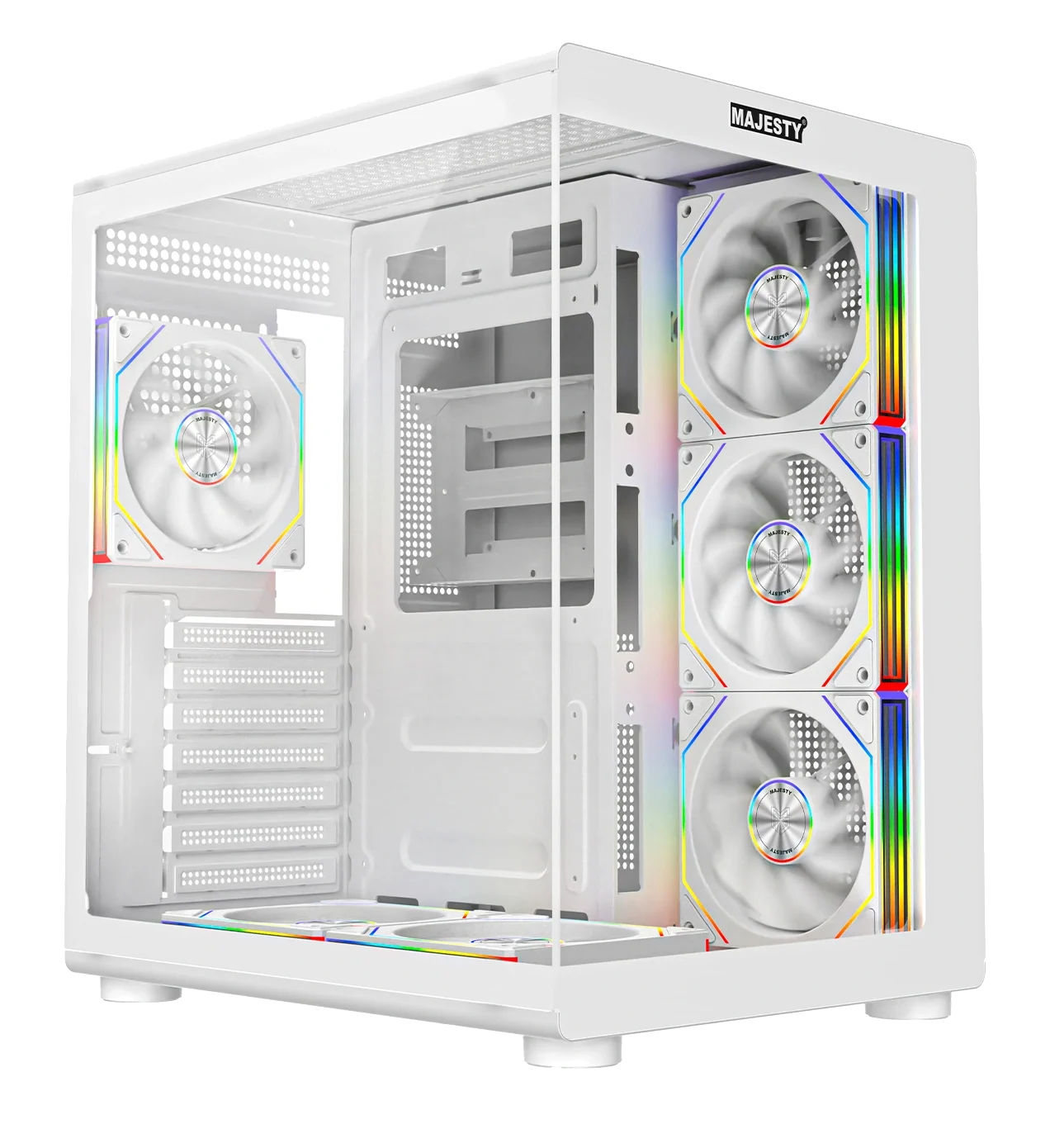 MAJESTY BARQ ARGB ATX Dual Chamber Computer Case