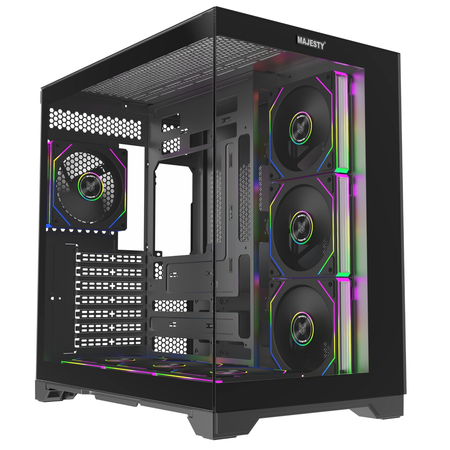 MAJESTY GALAXY ARGB ATX Dual Chamber Computer Case
