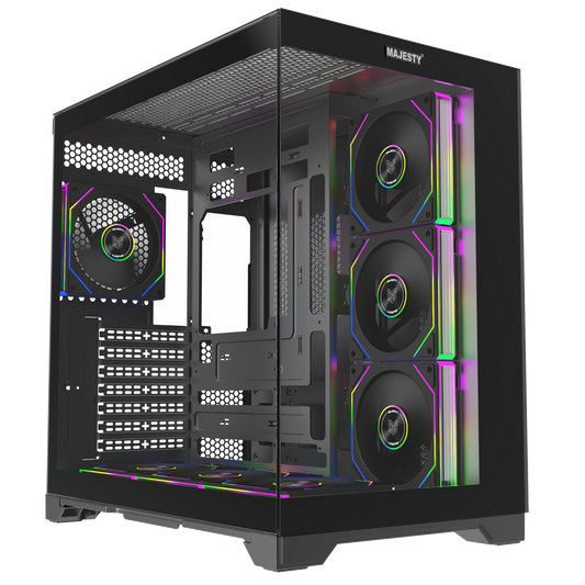 MAJESTY GALAXY ARGB ATX Dual Chamber Computer Case