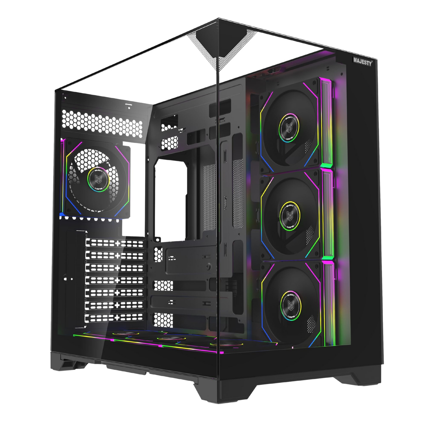 MAJESTY XSPACE ARGB ATX Dual Chamber Computer Case