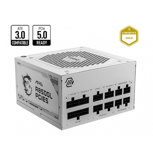 MSI MAG A850GL PCIE5 850W (WHITE) Gold PSU