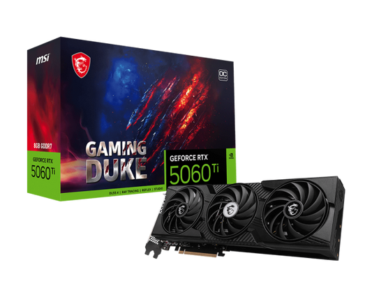 MSI GAMING DUKE GeForce RTX 5060 Ti 8GB GDDR7 Graphics Card