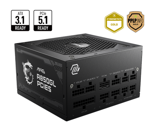 MSI MAG A850GL PCIE5 850W Gold PSU