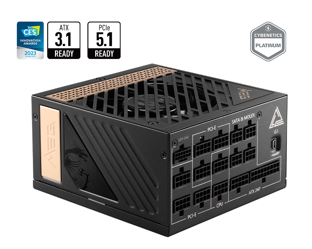 MSI MEG Ai1300P PCIE5 1300W PLATINUM PSU