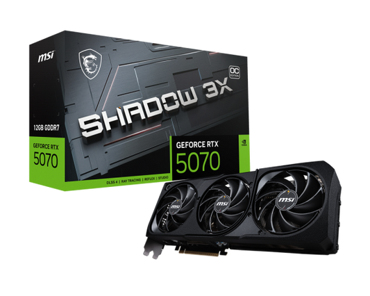 MSI SHADOW 3X GeForce RTX 5070 OC Edition 12GB GDDR7 Graphics Card