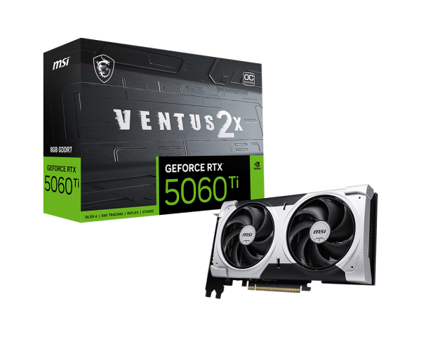 MSI Ventus 2X GeForce RTX 5060 Ti 8GB GDDR7 Graphics Card