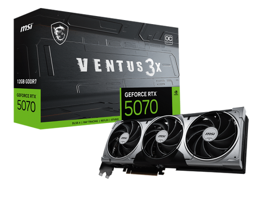 MSI Ventus 3X GeForce RTX 5070 12GB GDDR7 Graphics Card