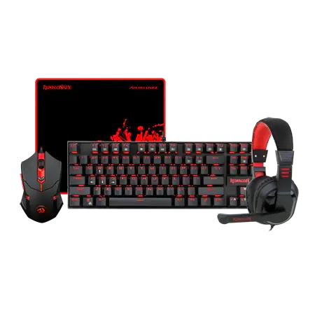 REDRAGON GAMING ESSENTIALS K552-BB BUNDLE 4 IN 1 Combo