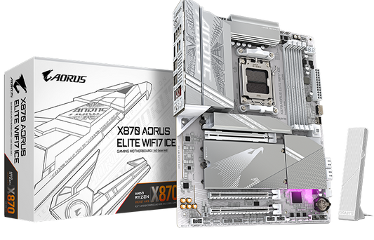 AORUS X870 AORUS Elite WIFI7 ICE ATX AMD AM5 Motherboard