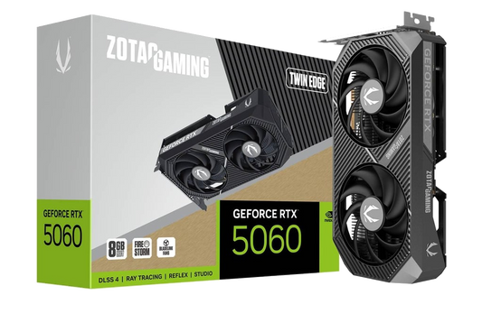 ZOTAC TWIN EDGE GeForce RTX 5060 8GB GDDR7 GPU