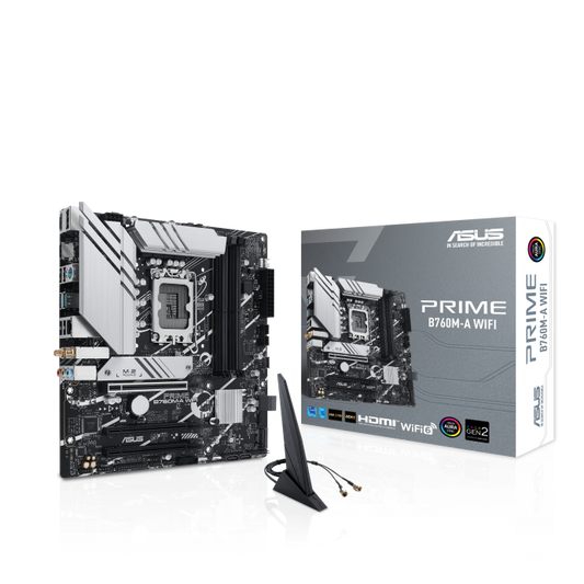 ASUS Prime B760M-A WIFI Intel B760(13th and 12th Gen) LGA 1700 mATX DDR5 Motherboard (Copy)