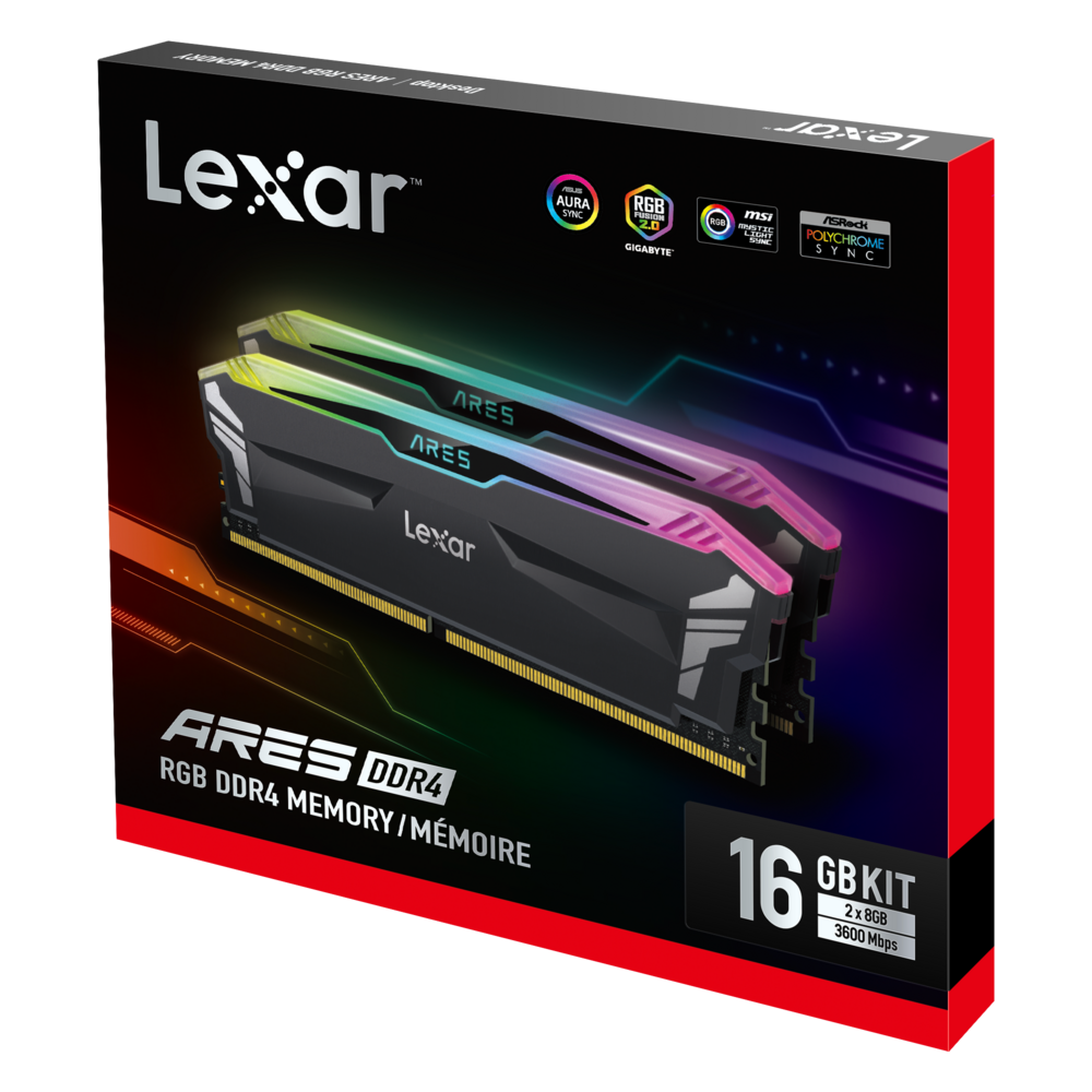 Lexar ARES RGB 16GB (2 x 8GB) DDR4 3600MHz RAM